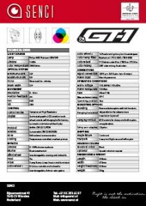 button SENCI GLP GT-1 data sheet