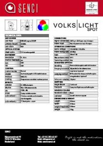 button SENCI GLP Volklicht data sheet