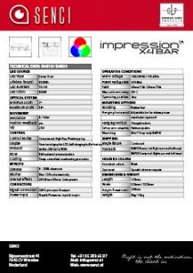 button SENCI GLP impression X4 BAR data sheet