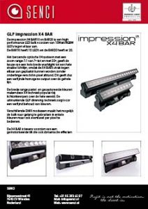 button SENCI GLP impression X4 BAR product sheet