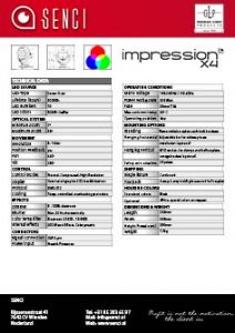 button SENCI GLP impression X4 data sheet