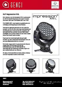 button SENCI GLP impression X4L product sheet