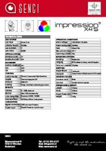 button SENCI GLP impression X4s data sheet