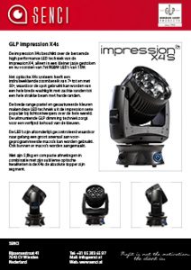 button SENCI GLP impression X4s product sheet